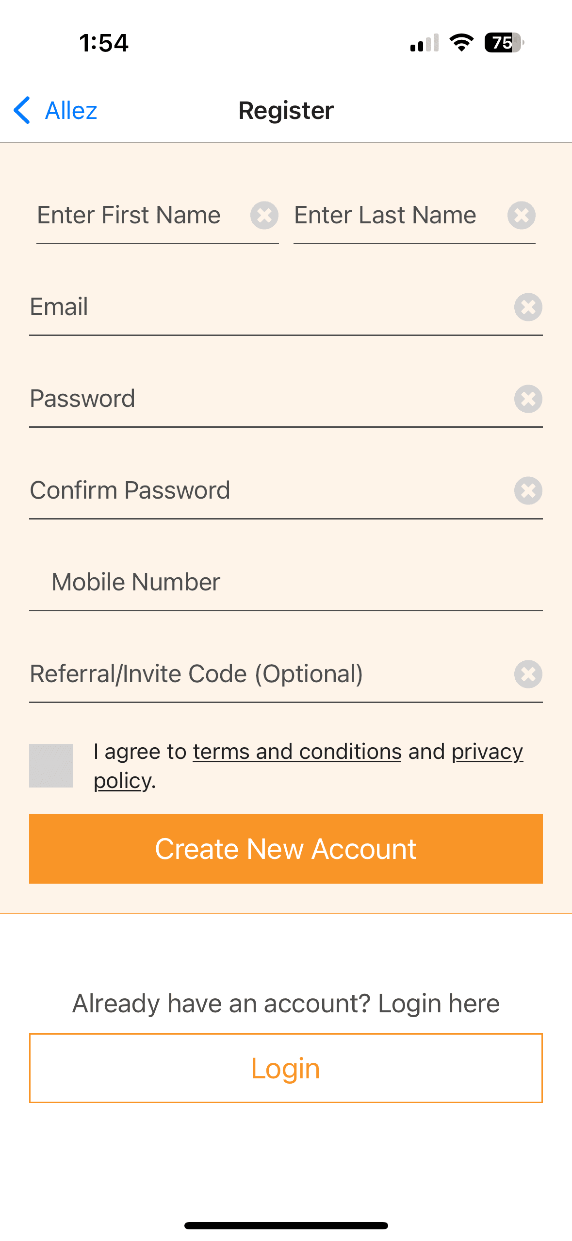 Allez Rider app screen 2
